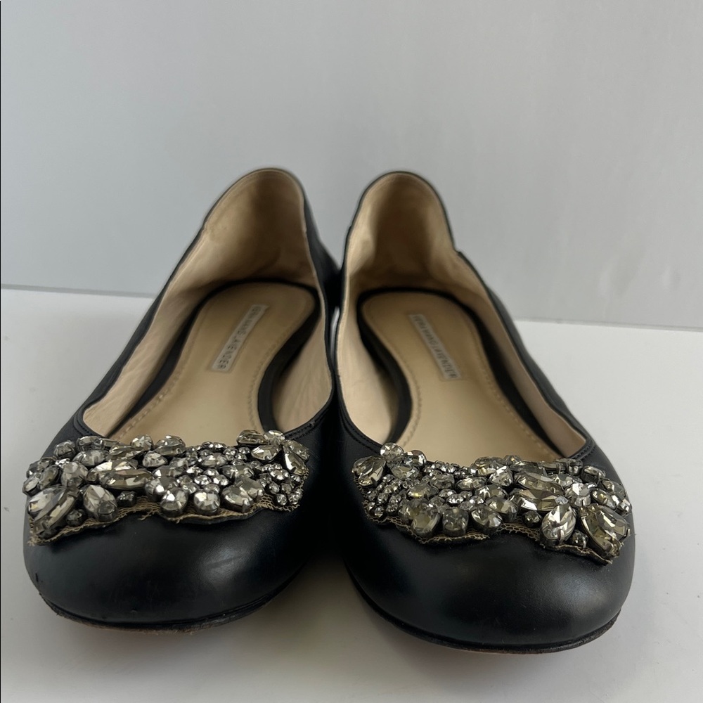 Vera Wang Lavender Label Black Crystal Flats